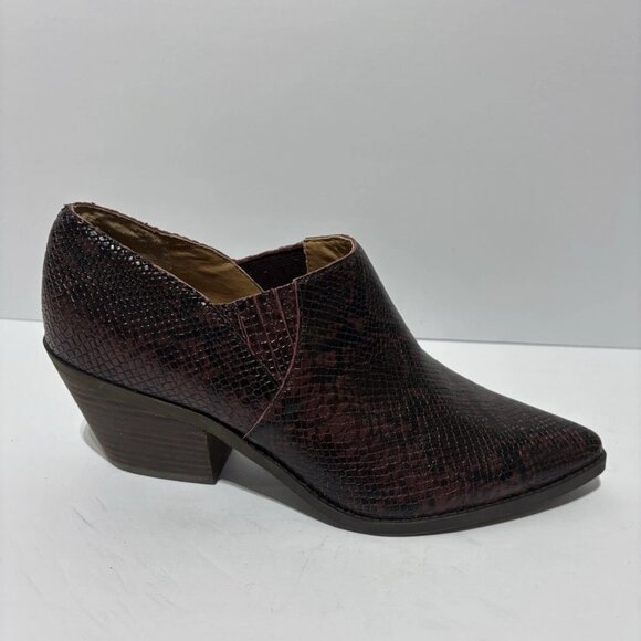 Lucky Brand Women’s Tabea Snake Print Ankle Booties, Size 9.5 M - Picture 1 of 6
